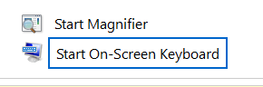 on screen keyboard