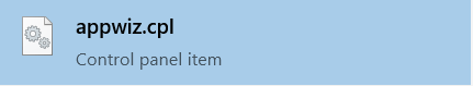 appwiz.cpl