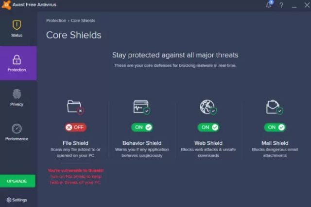 Disable Avast Antivirus