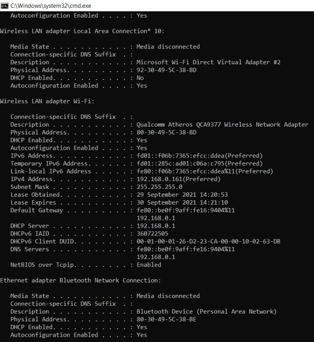 dhcp lease