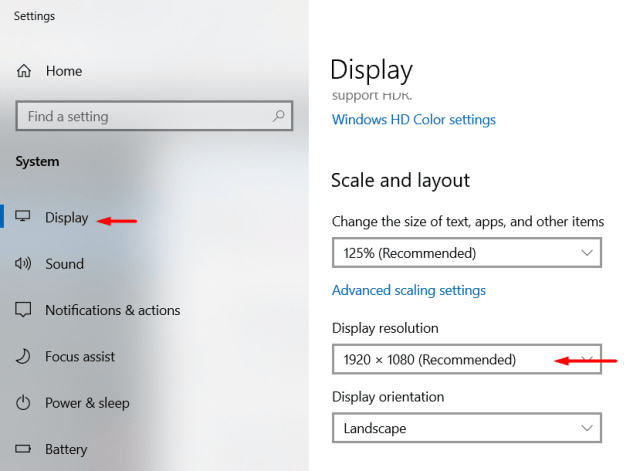 change display settings to fix Lenovo laptop screen flickering