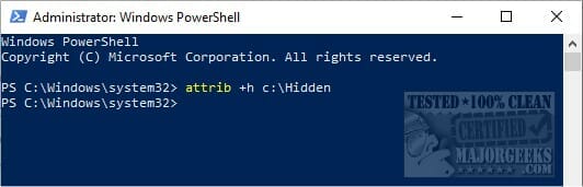 hide file