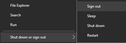 Win-x menu in Windows 11