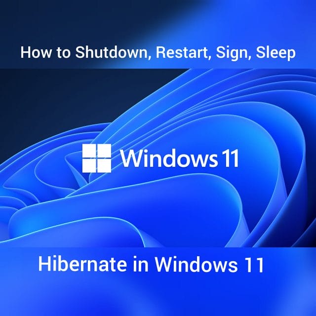 How to Shutdown in Windows 11