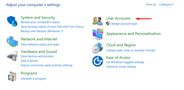 user account